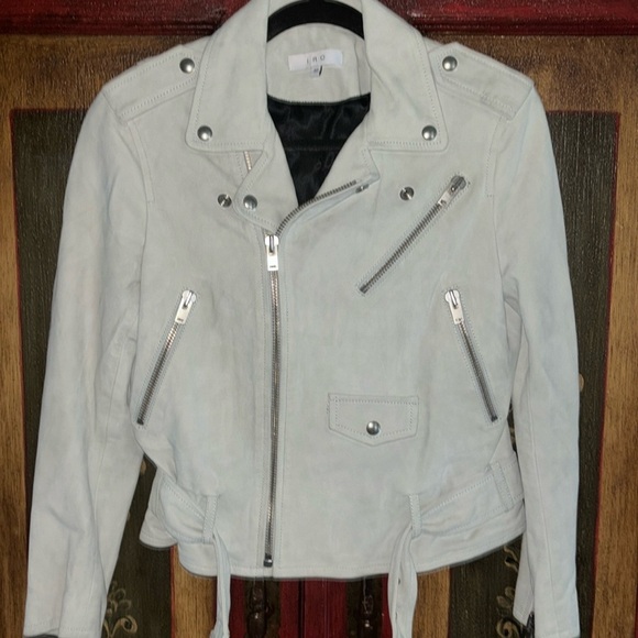 IRO Jackets & Blazers - IRO powder blue suede jacket size 40